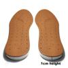 Leather Insole Invisible Increase Insoles 1cm 1.5cm 2cm Height for Casual Sneaker Sport Shoes Men Women (Brown, 8#/10''-1cm Height) view 3