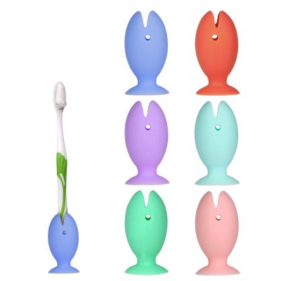 Abeillo 6 Pcs Toothbrush Covers Caps Silicone Fish Toothbrush Holder, Cute Standing Tooth Brush Cover, Toothbrush Head Travel Protector Cap for Household Travel, Camping, Bathroom, School, Business