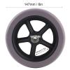 1Pc 6 Inch Gray Rubber Wheelchair Replacement Wheels Wheelchair Front Wheels, Anti Slip and Durable Rollator Walker, Universal Old People Wheelchair Replacement Wheel Accessories view 2