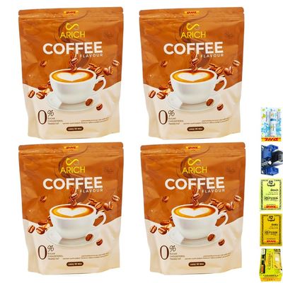 SHIPPING BY DHL 30Sachets Arich Coffee Instant Roasted Coffee Snack Intense Fragrant Delicious 0% Sugar No Trans Fat (Packs of 4) By Beautygoodshop [Get Free For You Beauty Gifts]