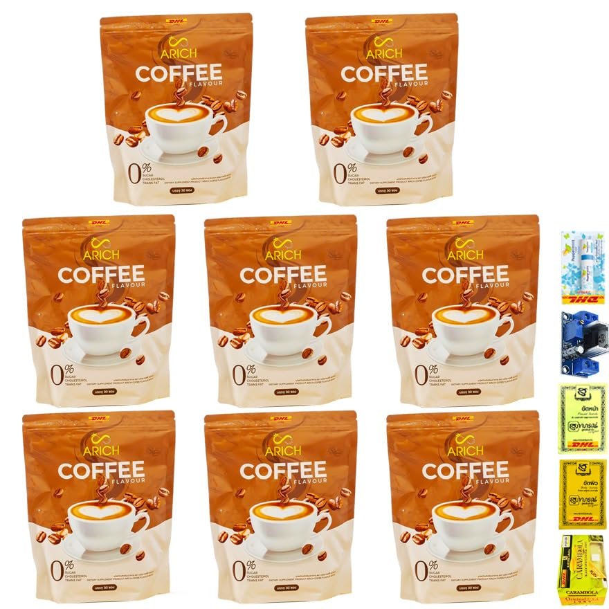 30Sachets Arich Coffee Instant Coffee Snack Intense Fragrant Delicious 0% Sugar No Trans Fat SHIPPING BY DHL Set 8 Pcs By Beautygoodshop [Get Free For You Beauty Gifts]