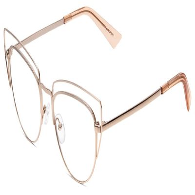 Calabria Book Club Hundred Beers Cat-Eye Blue Light Blocking Reading Glasses +1.50 Rose Gold Women