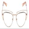 Calabria Book Club Hundred Beers Cat-Eye Blue Light Blocking Reading Glasses +1.50 Rose Gold Women view 2