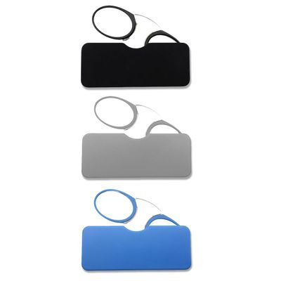 COVESATO Mini Armless Reading Glasses for Men Women Slim Thin Clip on Nose Readers with Small Portable Case(3 Pairs,2.50)