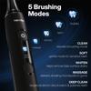 Aquasonic Clinical AQ Ultra-Whitening Smart Toothbrush with Touchscreen, Bluetooth & Brushing Coach - 2 Brush Heads & UV Sanitizing Charging Case view 4