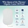 QUEEN OF THE THRONES 100% Organic Cotton Flannel & Naturopathic Doctor Designed with Strap for Castor Oil Pack - Reusable, Comfort Sleep Fit, Soft Ties (Castor Oil sold separately) view 3