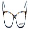 Calabria Claire 6209 Cat-Eye Blue Light Blocking Reading Glasses +2.00 Blue Amber Brown Marble Men Women view 2