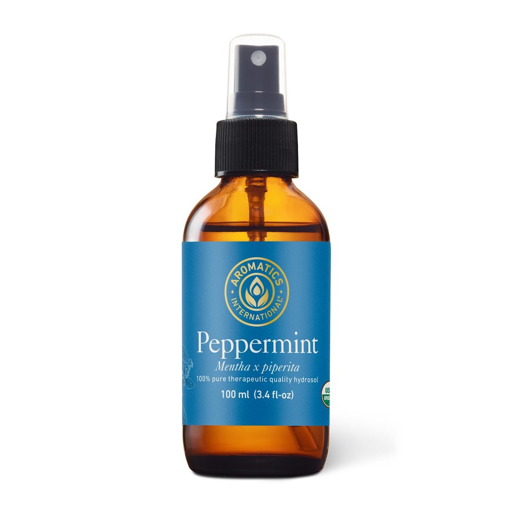 Aromatics International Peppermint Hydrosol 100ml | Cooling Sweet & Fresh Minty Aromatic Mist for Home & Daily Use