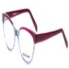 Calabria Claire 6215 Cat Eye Reading Glasses +1.00 Burgundy Red Blue Crystal Fade Women view 1
