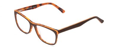 Calabria Claire 6211 Panthos Blue Light Blocking Reading Glasses +0.75 Matte Brown Orange Autumn Tortoise Women