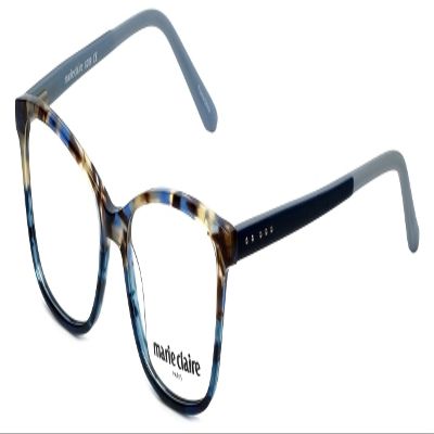 Calabria Claire 6209 Cat-Eye Blue Light Blocking Reading Glasses +2.25 Blue Amber Brown Marble Men Women