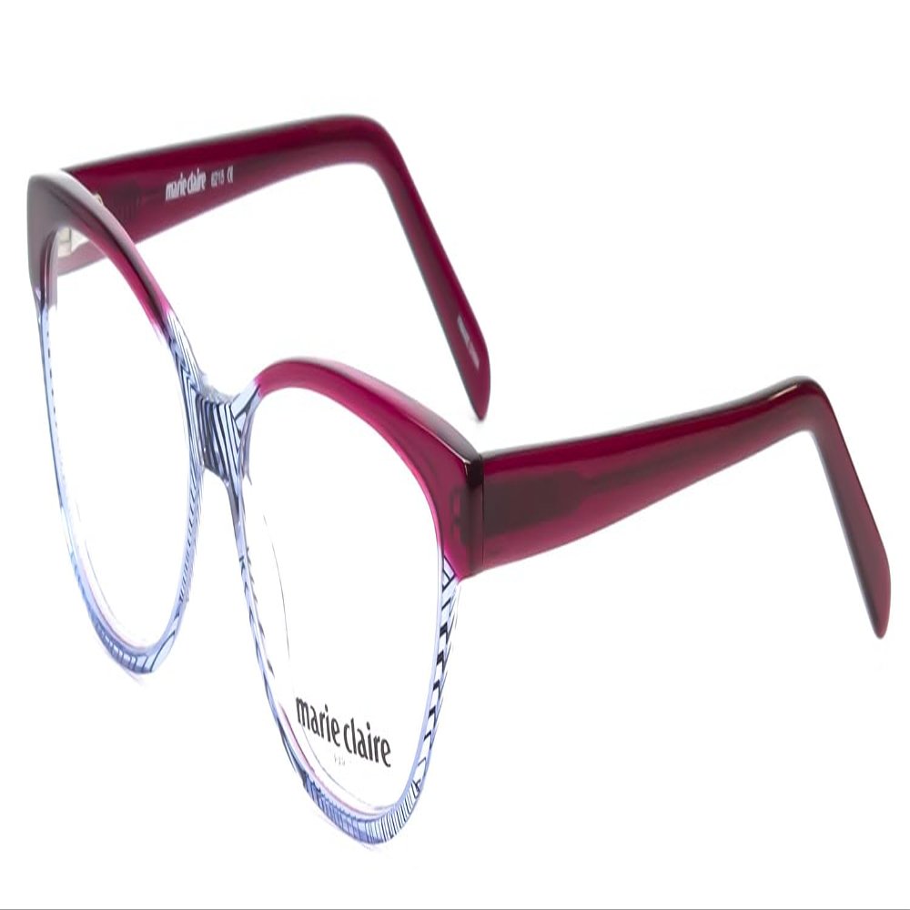 Calabria Claire 6215 Cat Eye Reading Glasses +2.00 Burgundy Red Blue Crystal Fade Women