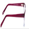Calabria Claire 6215 Cat Eye Reading Glasses +2.00 Burgundy Red Blue Crystal Fade Women view 3