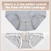 80ml Heavy Flow Absorbent Incontinence Underwear for Women, Washable Leakproof Panties, Underwear for Bladder Leakage Protection 3Pack view 4