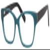 Calabria Claire 6224 Cat-Eye Reading Glasses +3.75 Black Teal Blue Men Women view 1