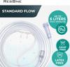 ResOne 4Ft Soft Adult Oxygen Nasal Cannula 1-Pack - Curved Prongs, Crush-Resistant Tubing - Nasal Tubes, Oxygen Concentrator Supplies - Soft Curved Nose Piece, Standard Size, Standard Flow 6 LPM view 3