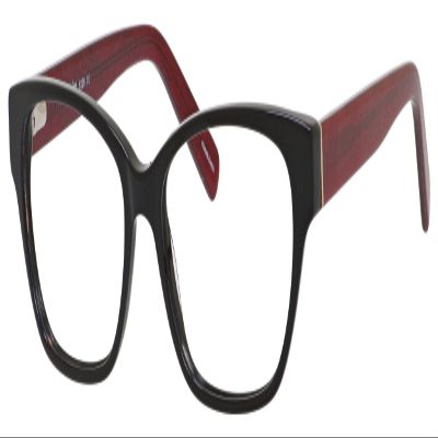 Calabria Claire 6224 Cat Eye Reading Glasses +3.00 Black Red Men Women