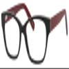 Calabria Claire 6224 Cat Eye Reading Glasses +3.00 Black Red Men Women view 1