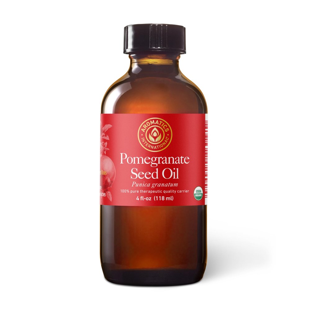 Aromatics International Pomegranate Seed Oil 4fl-oz - Pure Cold-Pressed, Natural Skin Care, Moisturizing for Hair & Skin, Organic Essential Oil for Beauty & Wellness 118 mL