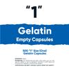 Nutricost Empty Capsules Gelatin Size 1-500 Clear Empty '1' Gel Capsules - Kosher, Non-GMO, Soy Free, Gluten Free view 2