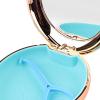 Milageto Retainer Case, Partial Mouth Guard Container, Retainer Case with Mirror, Oral Storage Case with Vent Hole, Champagne Gold, 8.7x2.7x8.7cm view 3