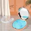 Milageto Retainer Case, Partial Mouth Guard Container, Retainer Case with Mirror, Oral Storage Case with Vent Hole, Champagne Gold, 8.7x2.7x8.7cm view 4
