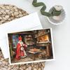 Caroline's Treasures DAC3317GCA7P Cookies with Santa Claus Sinterklaas Greeting Cards Pack of 8 Blank Cards with Envelopes Whimsical A7 Size 5x7 Blank Note Cards view 2