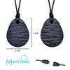 Munchables Tear Drop Chew Necklace for Children, Adults and Teens - Sensory Chewable Jewelry (Light Purple) view 3