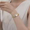 7.5 inch Medical Alert Bracelets for Women Stainless Steel Bean Link Medical id bracelets with Free custom engraving (Gold/TYPE 2 DIABETES) view 4