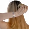 7.5 inch Medical Alert Bracelets for Women Stainless Steel Bean Link Medical id bracelets with Free custom engraving (Silver/ELIQUIS) view 4