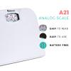 Adamson A21 Analog Scales for Body Weight - Up to 300 LB - New - Anti-Skid Rubber Surface + Large Numbers - Analog Bathroom Scale - Affordable - Durable with 20-Year Assurance view 2