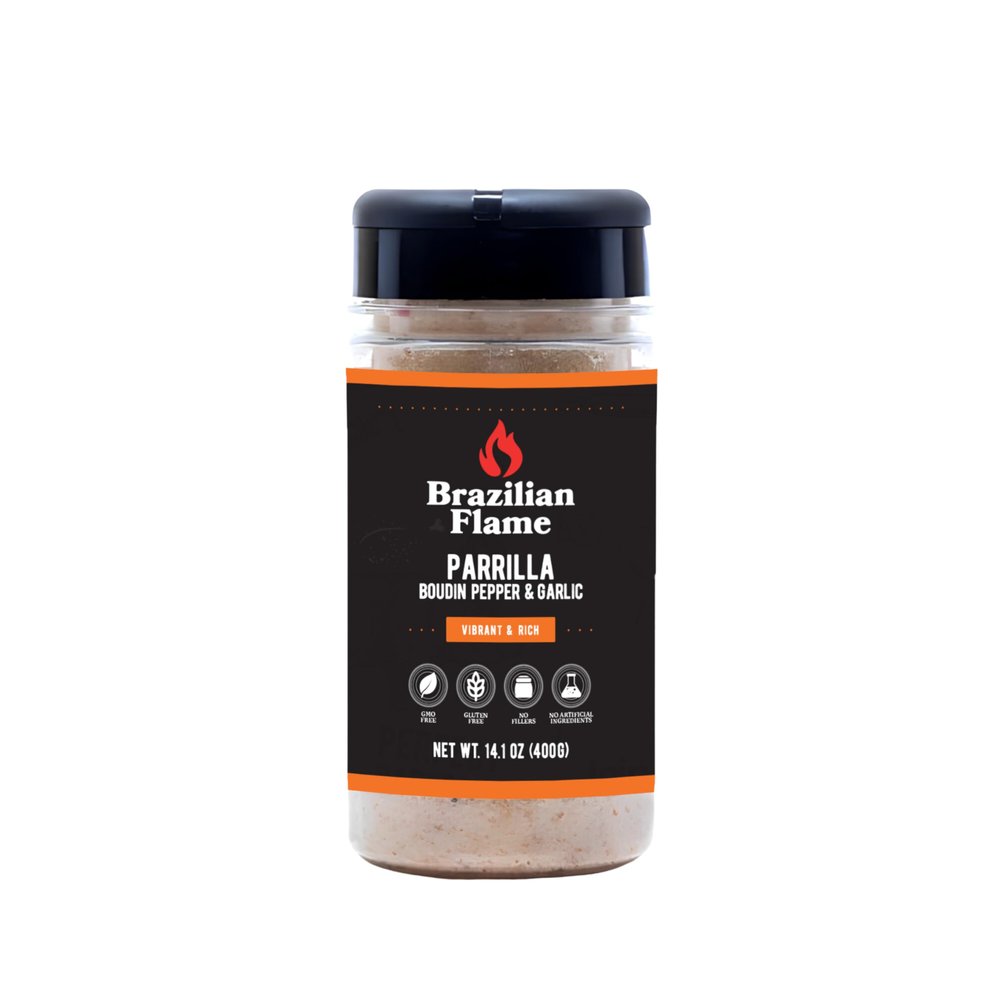 Brazilian Flame Parrilla Seasoning - Parrilla Boudin Pepper & Garlic - 14.1oz