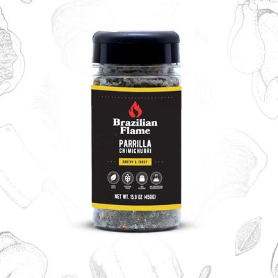 Brazilian Flame Chimichurri Seasoning  Authentic Parrilla Blend for Steak, Beef, Chicken & BBQ | All-Purpose Grill Seasoning, No MSG 15.9 oz