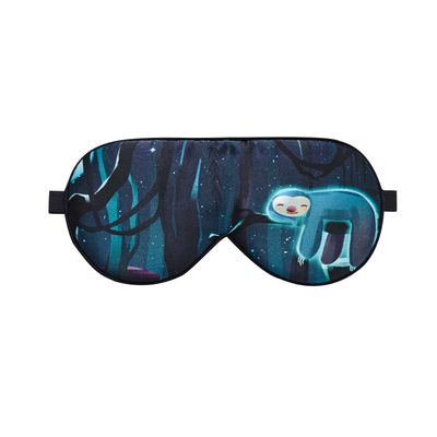 Alaska Bear Mulberry Silk Sleep Mask Luxury Cool and Lustrous Eye Cover for Sleeping Unisex (Sloth)