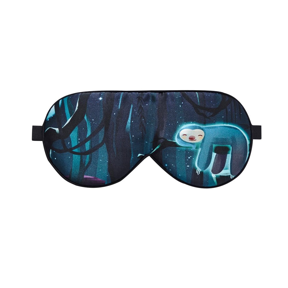Alaska Bear Mulberry Silk Sleep Mask Luxury Cool and Lustrous Eye Cover for Sleeping Unisex (Sloth)