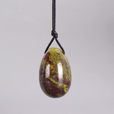 Yoni Egg Set Dragon Blooded Stone Yoni Egg Natural Jasper Set Drill Crystal Mineral Ball Kegel Exercise Muscle for Woman,30x20 Mm