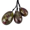 Yoni Egg Set Dragon Blooded Stone Yoni Egg Natural Jasper Set Drill Crystal Mineral Ball Kegel Exercise Muscle for Woman,30x20 Mm view 3