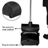 Long Handle Heavy Duty Broom and Dustpan Set, Outdoor and Commercial Upright Dustpan and Brush for Restaurant Garage Garden Yard Office,Black view 3