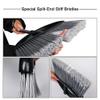 Long Handle Heavy Duty Broom and Dustpan Set, Outdoor and Commercial Upright Dustpan and Brush for Restaurant Garage Garden Yard Office,Black view 4