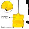 Long Handle Heavy Duty Broom and Dustpan Set, Outdoor and Commercial Upright Dustpan and Brush for Restaurant Garage Garden Yard Office, Yellow view 3