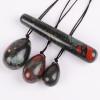 Yoni Egg Set Jade Egg Yoni Wand Set Natural Blooded Jasper Drill Ball Crystal Stone Massage Tool Kegel Exercise Pelvic Floor Muscle,4 Pcs view 1