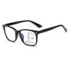 Stylish Progressive Multifocus Reading Glasses for Women Men, Blue Light Blocking Readers, Anti Glare Glasses (Color : Black, Size : 2.5x) view 1