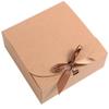 10 Present Gift Boxes, 16x16x5cm Rectangle Paper Gift Box with Lid & Bow Ribbon, Party Favor Bags Paper Presentation Boxes for Parties, Christmas, Birthday, Wedding, Packing Dress, Gloves, Soap etc view 1