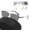 Photochromic Progressive Multifocus Reading Glasses for Men, Blue Light Blocking Computer Readers, Anti UV Glasses (Color : Gold, Size : 1.5x) view 3