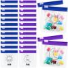 24 Pieces Pill Pouch Bags Zippered Set Reusable Translucent Medicine Organizer Sealing Travel Plastic Bags with Slide Lock for Storage(Purple, Blue) view 1