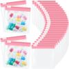 24 Pieces Pill Pouch Bags Zippered Pill Pouch Set Reusable Translucent Medicine Organizer Self Sealing Medicine Bag Travel Plastic Pill Bags with Slide Lock Pill Baggies for Pills (Light Pink) view 1