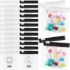 24 Pieces Pill Pouch Bags Zippered Pill Pouch Set Reusable Translucent Medicine Organizer Self Sealing Medicine Bag Travel Plastic Pill Bags with Slide Lock Pill Baggies for Pills (Black, Clear) view 1