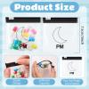 24 Pieces Pill Pouch Bags Zippered Pill Pouch Set Reusable Translucent Medicine Organizer Self Sealing Medicine Bag Travel Plastic Pill Bags with Slide Lock Pill Baggies for Pills (Black, Clear) view 2