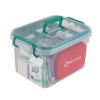 Yesdate 1 Pack Plastic Medicine Storage Kit with Tray, First Aid Storage Box with Handles, Clear Household First Aid Organizer view 1