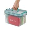 Yesdate 1 Pack Plastic Medicine Storage Kit with Tray, First Aid Storage Box with Handles, Clear Household First Aid Organizer view 2